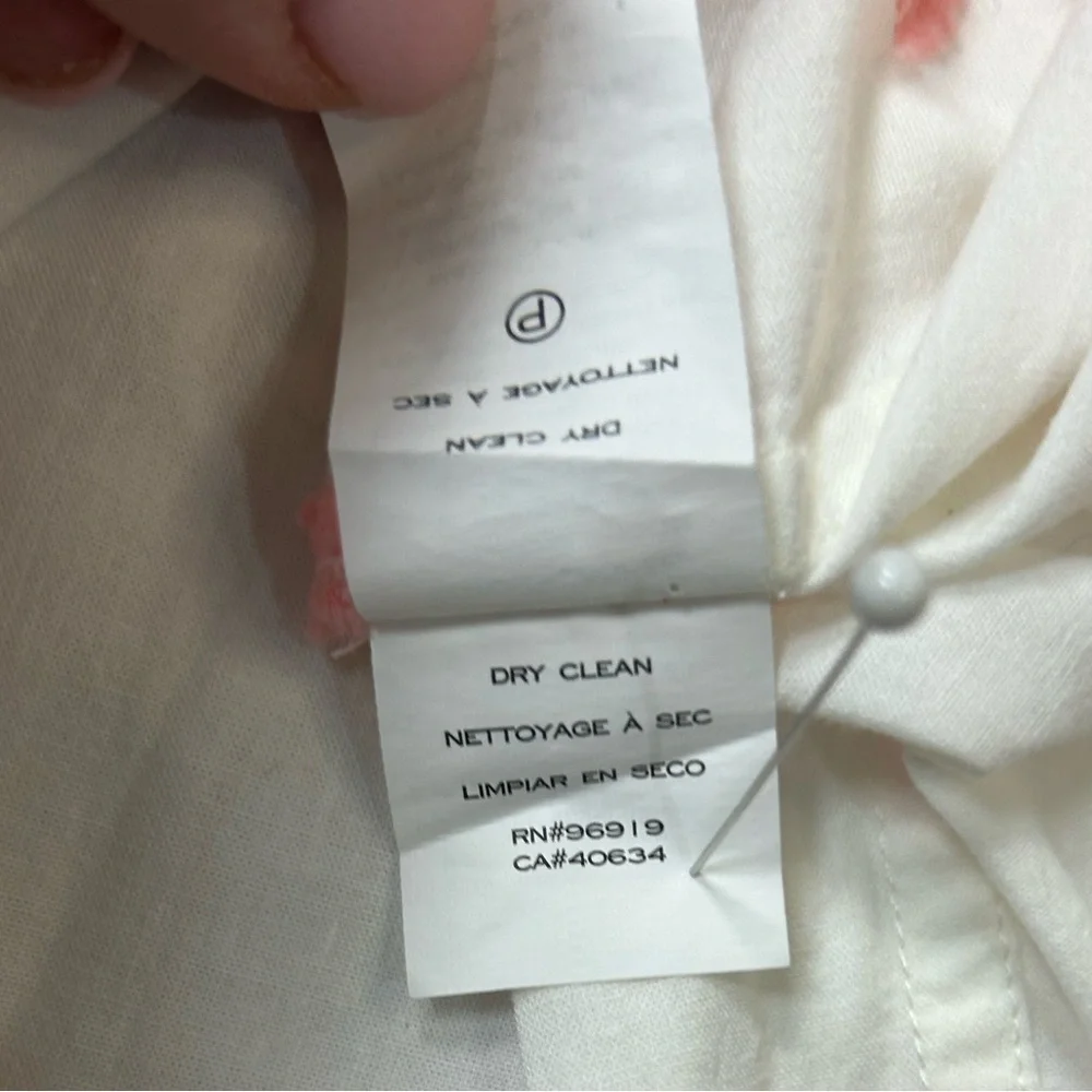 Marc Jacobs White Shirt with Pink Flamingo Pattern & Rhinestones. - Picture 9 of 11